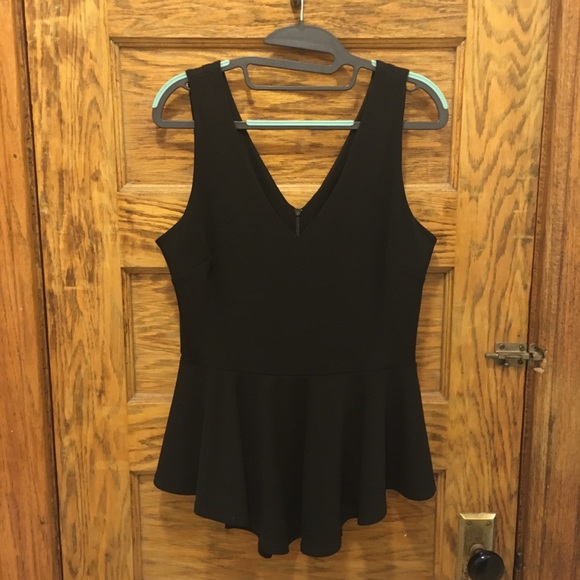 Karen Kane Tops - Karen Kane Black Sleeveless Peplum Tank Top Shirt USA Size Medium